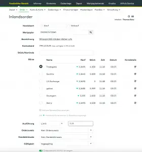 Comdirect Order