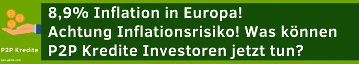 P2P Kredite Inflation - was können Investoren jetzt tun?