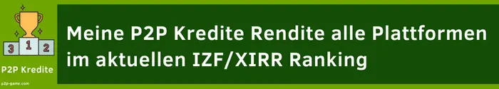 P2P Kredite Rendite alle Plattformen