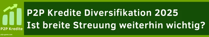 P2P Kredite Diversifikation