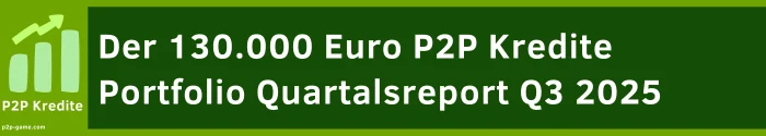 P2P Kredite Portfolio Quartalsreport Q3 2025 Portfolio Report Devon 130k portfolio