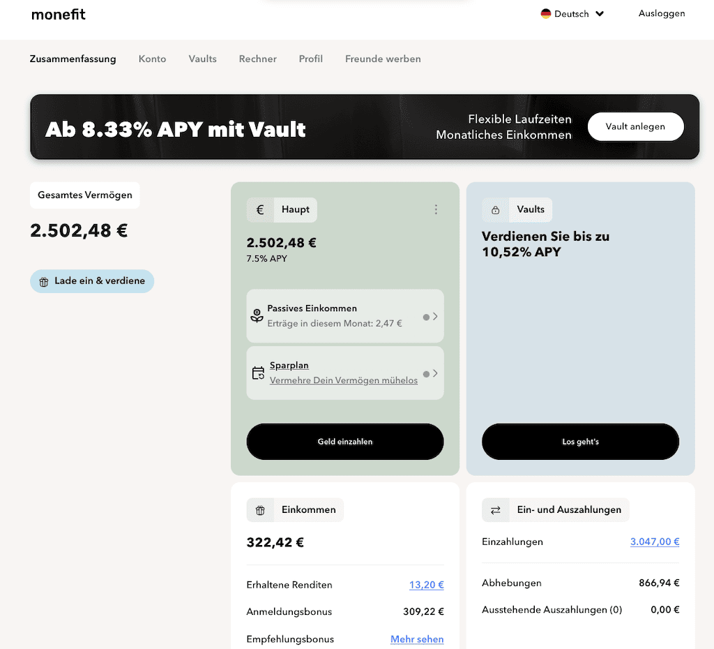 P2P „Tagesgeld" Alternativen: Bondora, Monefit & Modena im Vergleich — Rendite, Risiko & meine Strategie 4 P2P Tagesgeld Alternativen P2P Tagesgeld Alternativen Bondora, Modena, Monefit SmartSaver Bondora monefit dahboard 2026